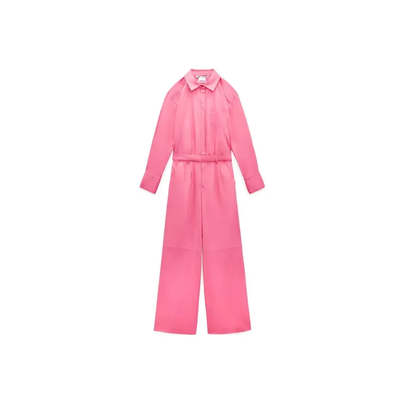 Barbie X ZARA X Barbie Co brand Jumpsuits Women's Pink-0
