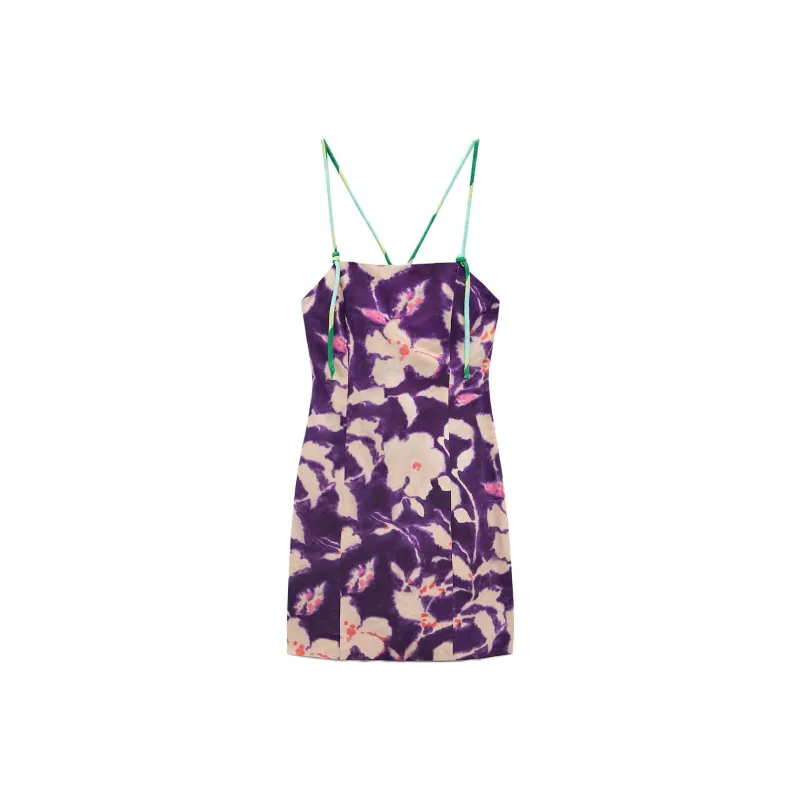 ZARA Slip Dresses Women's Dark Purple-0