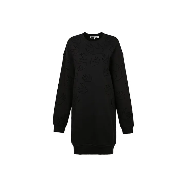 McQ Alexander McQueen Long Sleeved Dresses Women's Black-0