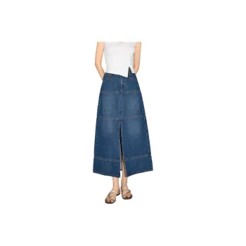 Bethine Denim Long Skirt Women's Dark Denim Blue