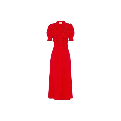 MIU MIU Short Sleeved Dress Women's Red