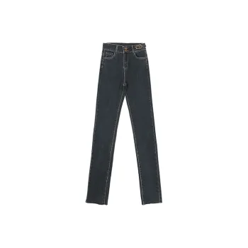 Green Forest Slim Fit Pants Moderate Jeans Women's