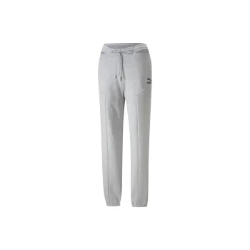 PUMA Knitted Sweatpants Women's Light Mixed Gray