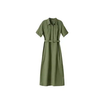 Wbwq Short-Sleeved Dresses Women's Olive Green