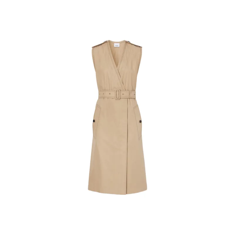 Burberry Sleeveless Dress Women's Tawny-0