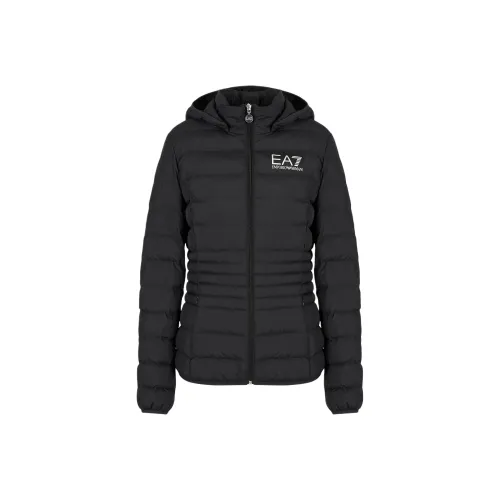 EMPORIO ARMANI Logo Printed Zipped Puffer Jacket