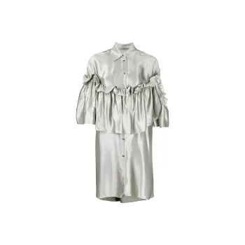 MM6 Maison Margiela Short-Sleeved Dresses Women's Metal Gray