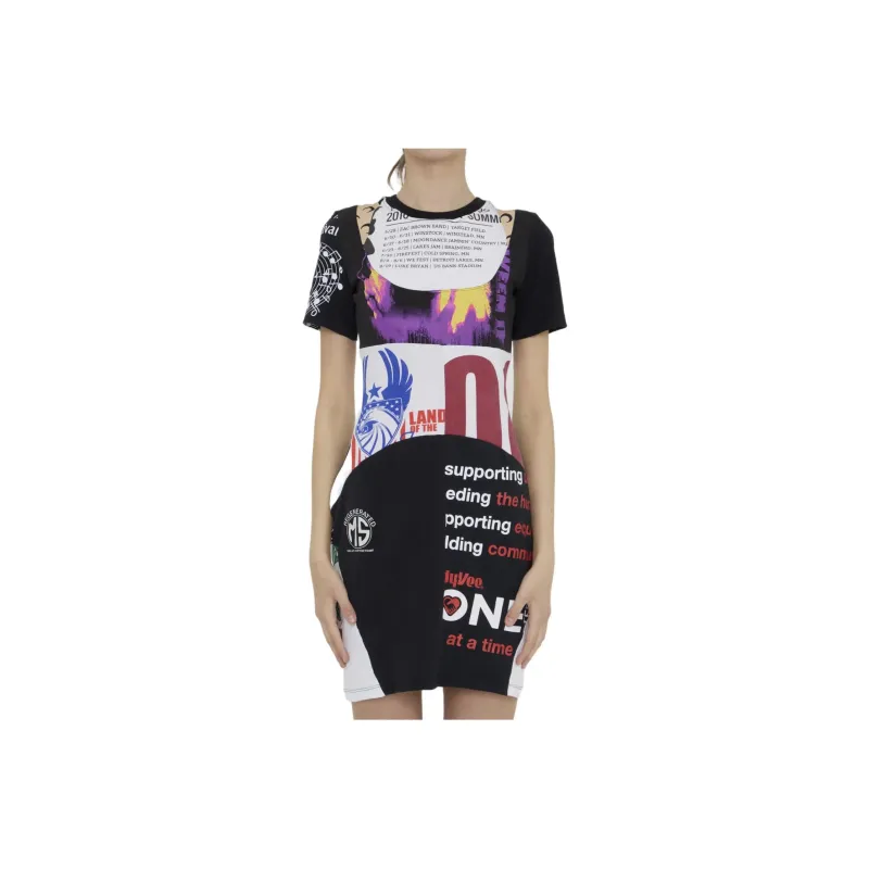 Marine Serre Short-Sleeved Dresses Women's White-0