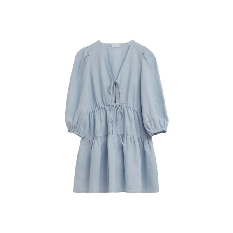 Other Stories Long Sleeved Dresses Women's Light Blue-0