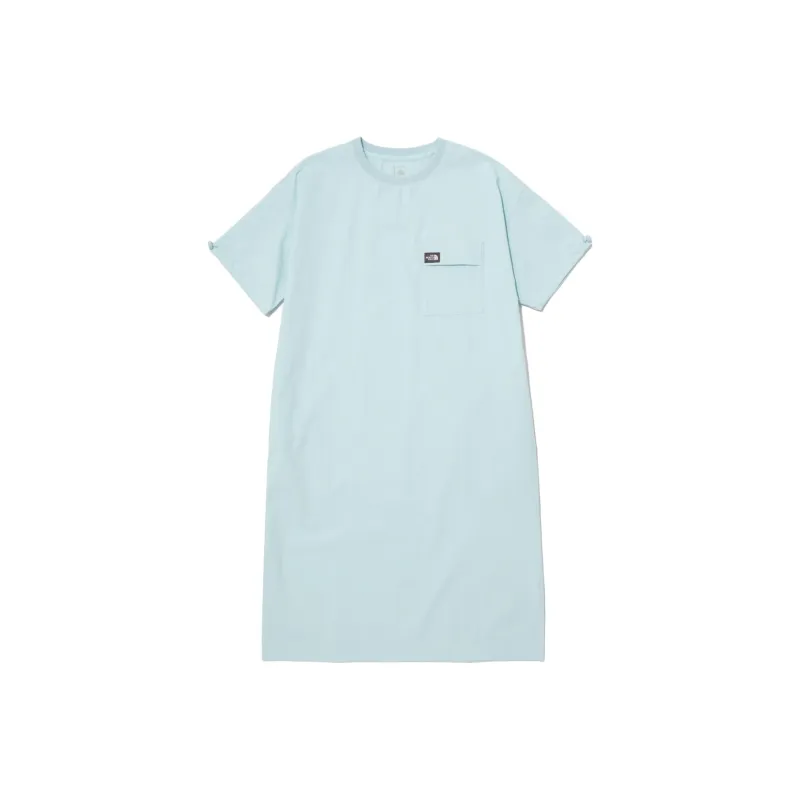 THE NORTH FACE Short Sleeved Dress Women's Light Blue-0