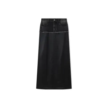 COVERINS Denim Long Skirt Women's Black