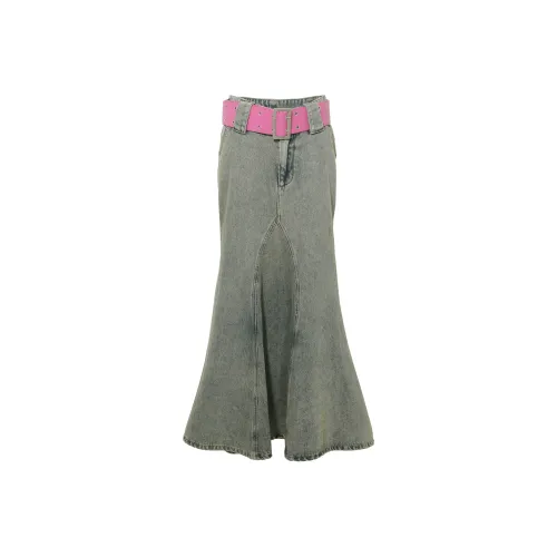 FTT Flythetruth Denim Long Skirts Women's Vintage