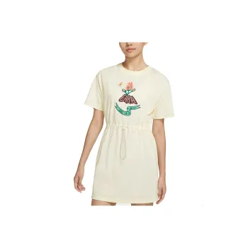 Nike Short Sleeved Dresses Women's Light Yellow