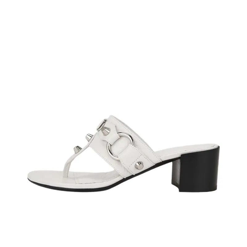 Balenciaga Flip Flops 5cm Women's White-0