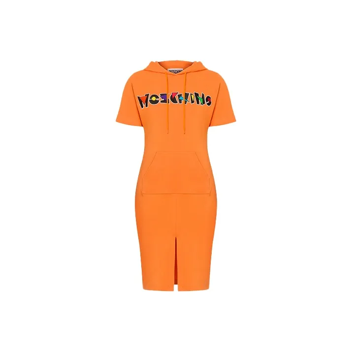 MOSCHINO Short-Sleeved Dresses Women's Orange-0