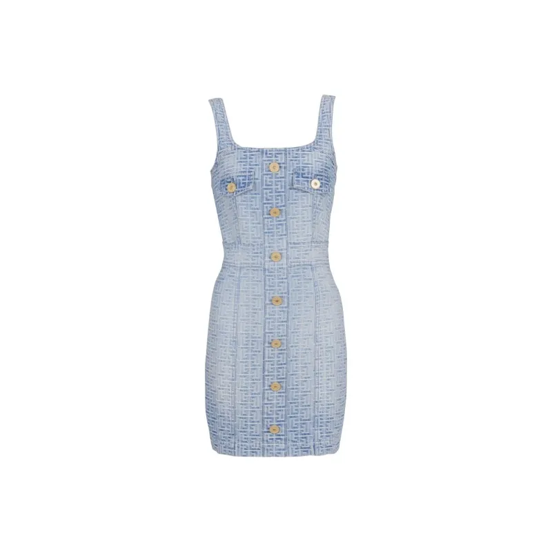 BALMAIN All over Monogram Dress-0