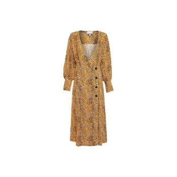 GANNI Long-Sleeved Dresses Women's Yellow
