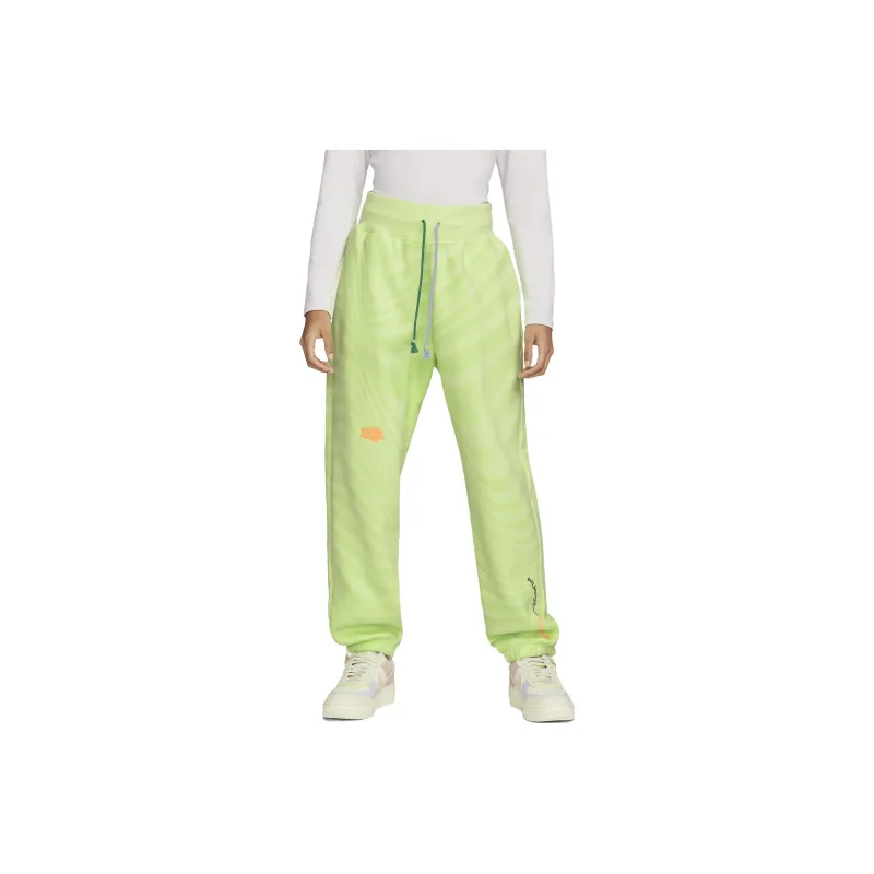 Nike Knitted Sweatpants Women's Green Yellow-0