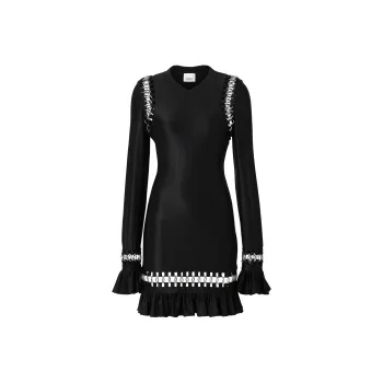 Burberry Ring Embellished Mini Dress 'Black'