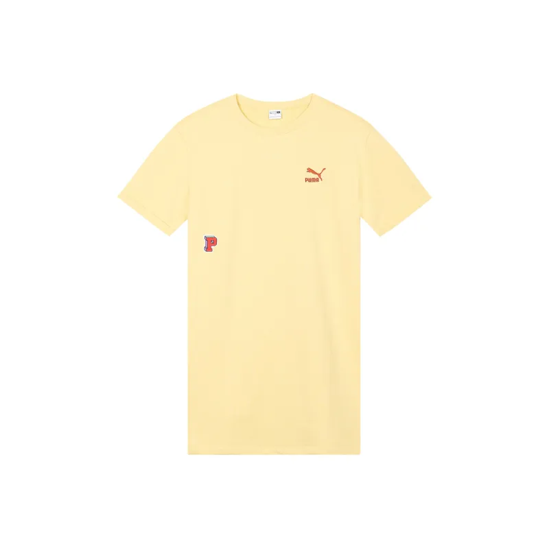PUMA Short Sleeved Dress Women's Yellow-0