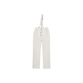 SMILEY Overalls Jeans Women's White