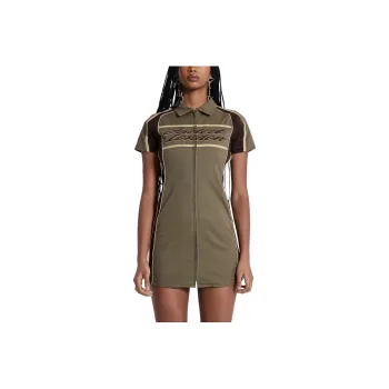 Jaded London Short-Sleeved Dresses Women's Khaki Green