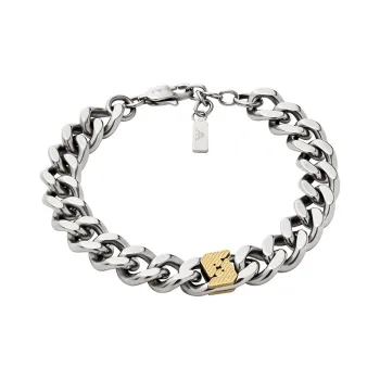 EMPORIO ARMANI Stainless Steel Bracelets Men's Silver