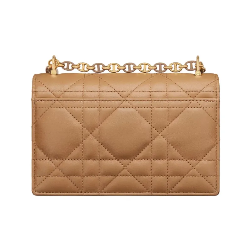 DIOR Miss Caro Sheepskin Crossbody Bag, Shoulder Bag Mini Women's Light Gold-3