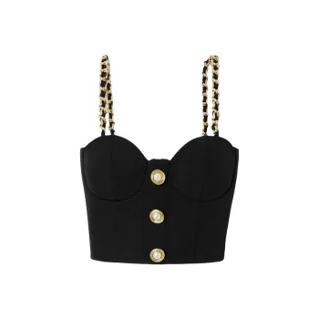 BALMAIN Chain Link straps Top