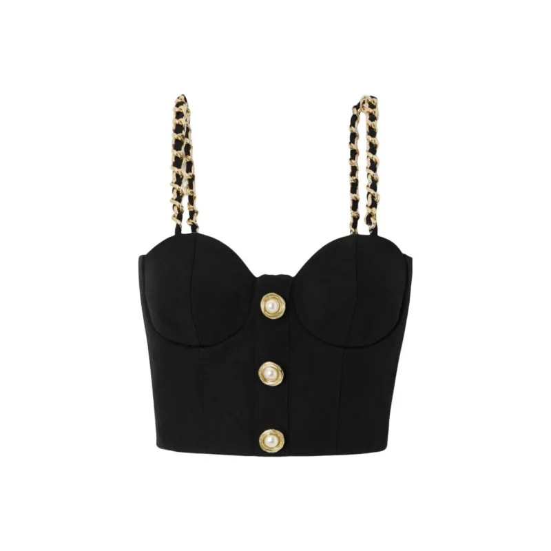 BALMAIN Chain Link straps Top-0