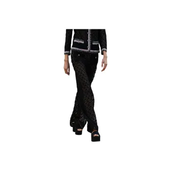 CHANEL Casual Pants Women's Black