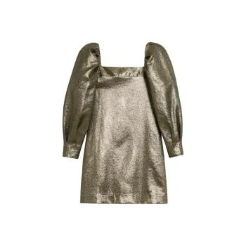 Sandro Long Sleeved Dress Women's Gold