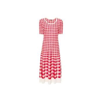 Joseph Joseph Gingham jacquard Midi Dress