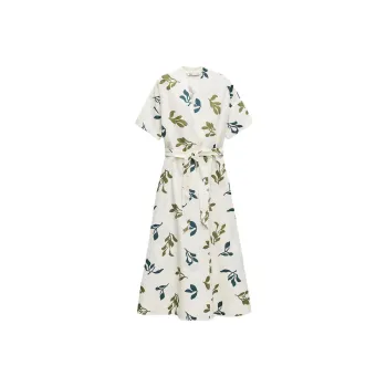 ZARA Short Sleeved Dress Women's White