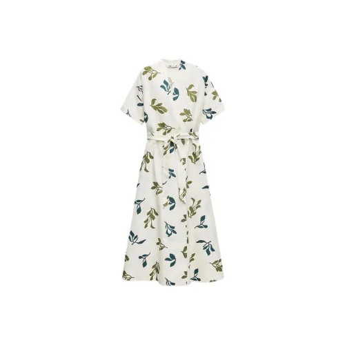 ZARA Short Sleeved Dress Women's White