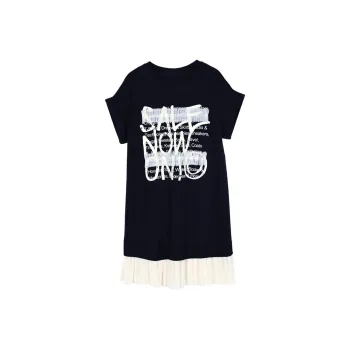 TOUCH Short Sleeved Dresses Women's Black & Beige