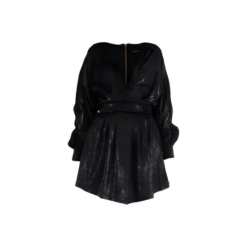 BALMAIN Long Sleeved Dresses Women's Black-0