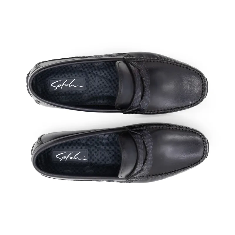 Satchi Loafers Men's Black Gray-5