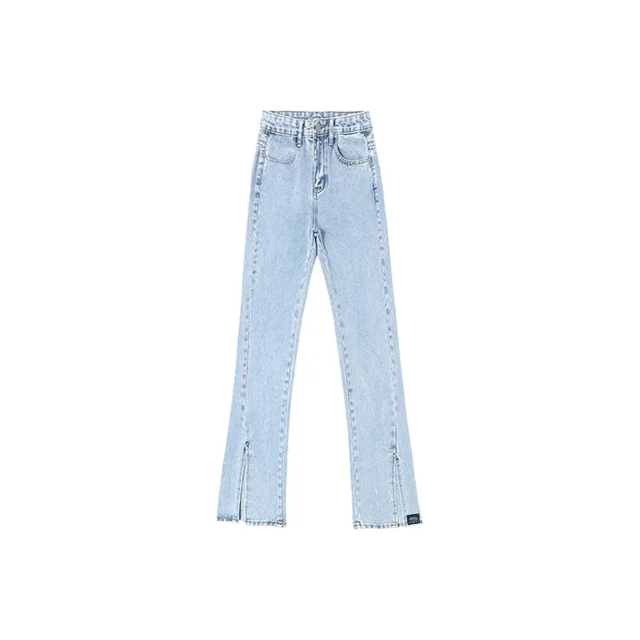 Green Forest Flared Pants Jeans Women's-0