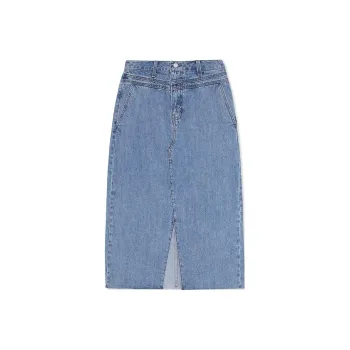 GUESS Denim Long Skirts Women's Light Blue