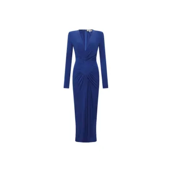 DVF Diane Von Furstenberg SS24 Long-Sleeved Dresses Women's Blue