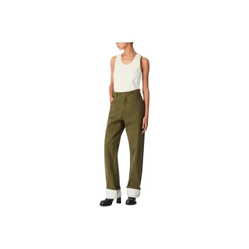 Bottega Veneta SS25 Jeans Women's Olive Green