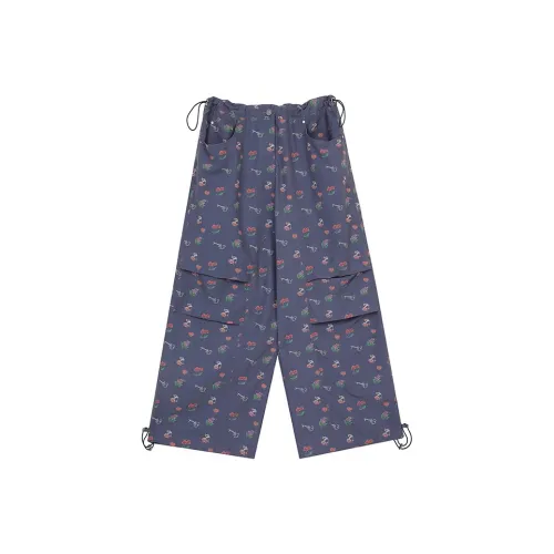 ELF SACK Casual Pants Women's Urban Chic Style Navy Blue