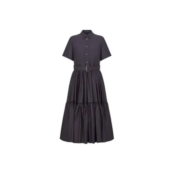 DIOR Short-Sleeved Dresses Women's Navy Blue