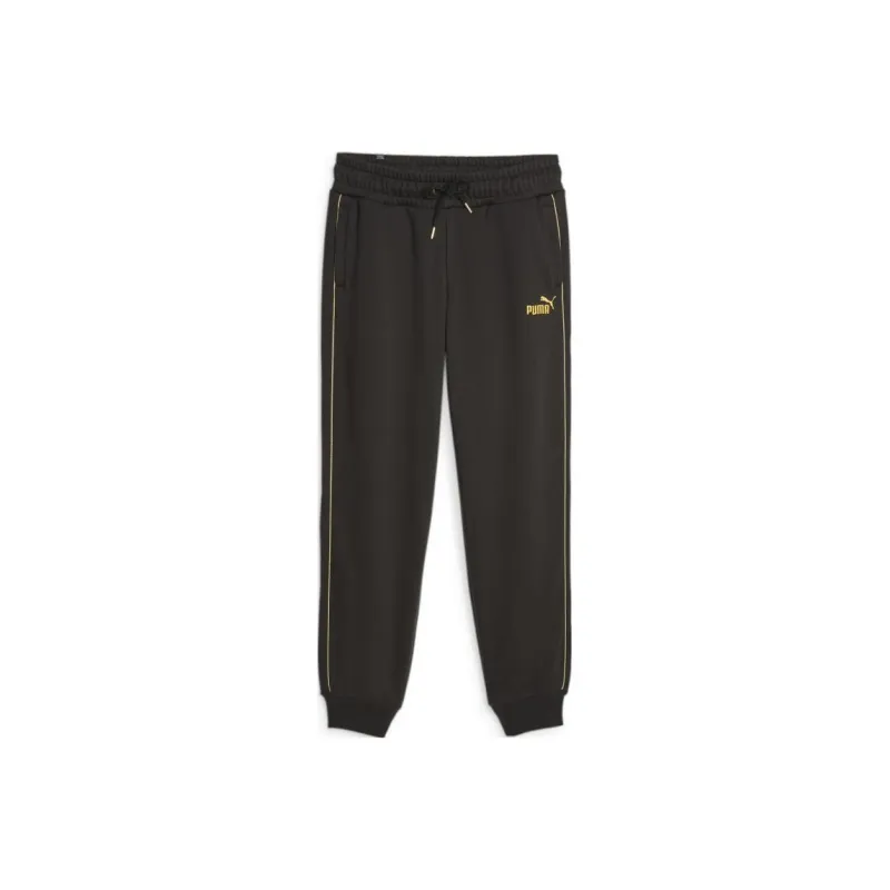 PUMA Essentials+MINIMAL GOLD Sweatpants Fleece Knitted Sweatpants Women's Black-0