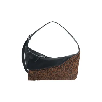 Bullrun Denim Crossbody Bag, Shoulder Bag Women's Leopard Print