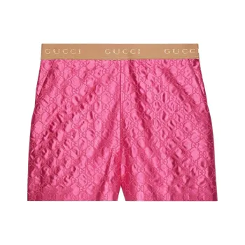 GUCCI Gg Embroidered Shorts Pink