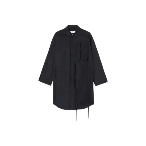 AMBUSH Oversized Waist Tie Shirt Leather Black