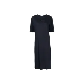 ARMANI EXCHANGE Logo print Side slit T shirt Dress