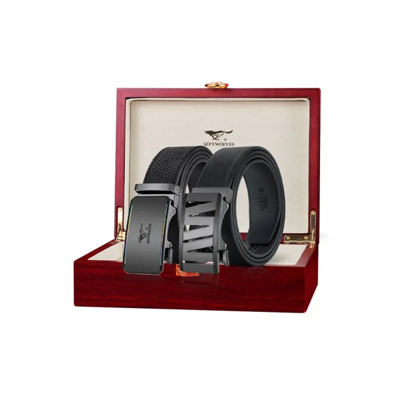 SEPTWOLVES Cow Split Leather Belts Men's Width 3.5cm-1
